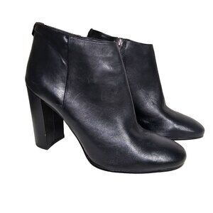 Sam Edelman Cambell Black Leather Round Toe Ankle Boots Booties Women's 10